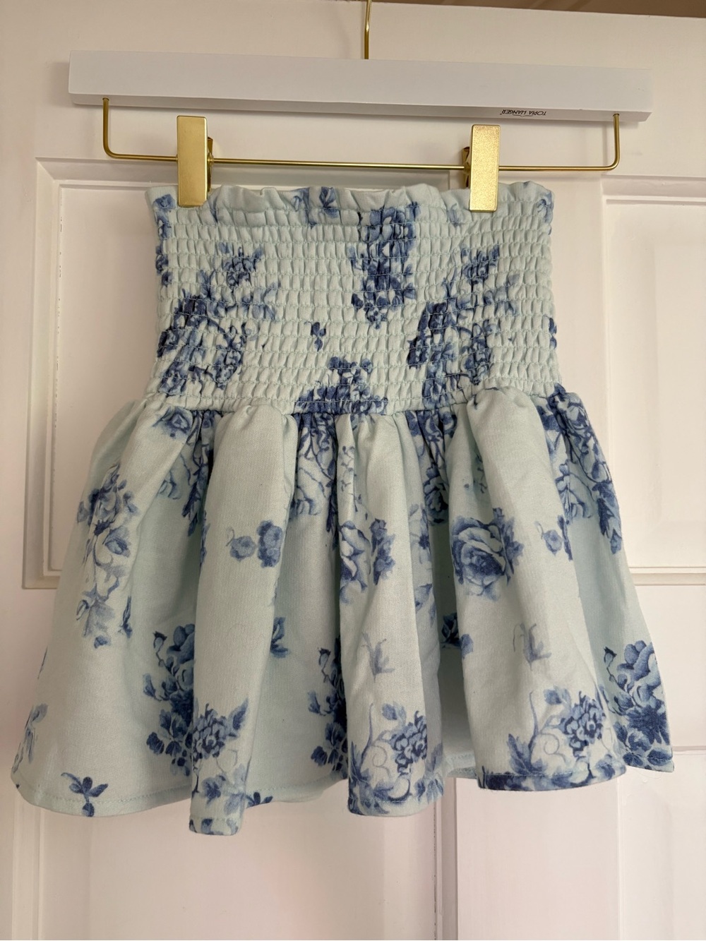 Splendid Blue Floral Smocked Skirt Girls Size 10
